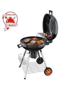 TACKLIFE Charcoal Grill, 22.5 Inch Smoker, 2 Grill, 0.8MM Steel, 170MM Wheel, 32MM Support Leg, Thermometer and Warming Grid,