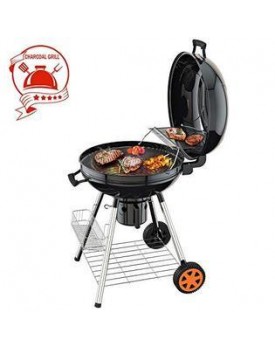 TACKLIFE Charcoal Grill, 22.5 Inch Smoker, 2 Grill, 0.8MM Steel, 170MM Wheel, 32MM Support Leg, Thermometer and Warming Grid,