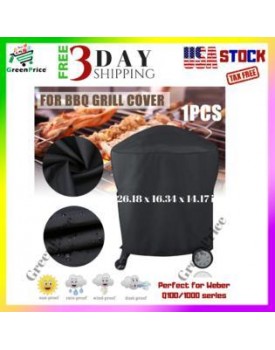 Branded Heavy Duty Outdoor Portable  Grill Cover Weber Q 100/1000 Series Waterproof