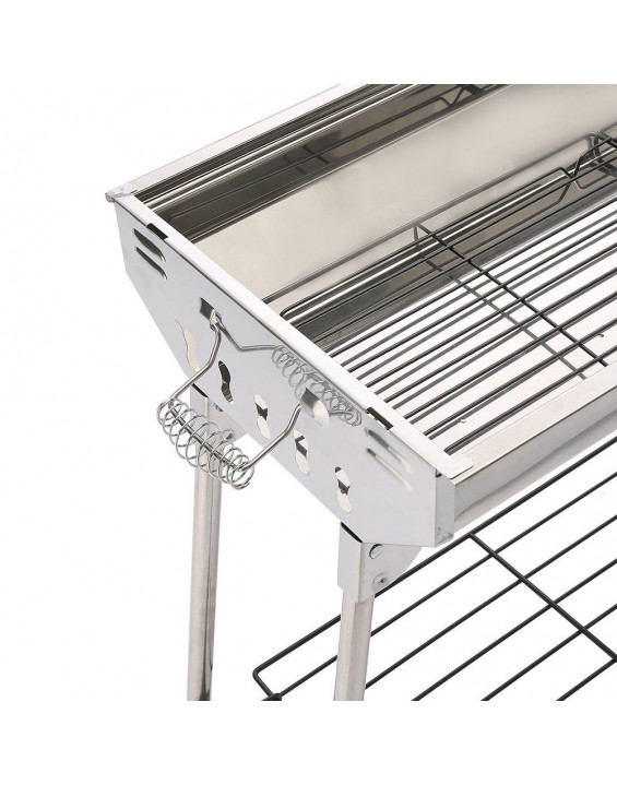 ISUMER Foldable Charcoal BBQ Grill Stainless Steel Portable Folding Barbeque Grill