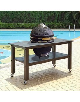 Factory Buys Direct Duluth Forge Ceramic Charcoal Kamado Grill and Smoker 18 Inch Antique Grey CT-M-AG, Medium,
