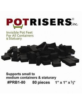 Potrisers, Inc. Potrisers PR1-80 Invisible Pot Feet, Black, 80-Pack supports 20 to 25 small to medium sized Pots