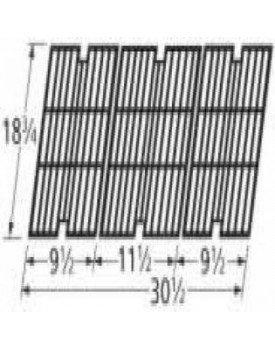 Music City Metals 63013 Gloss Cast Iron Cooking Grid Set Replacement for Select  Grill Models by BBQ Tek, Master Forge and