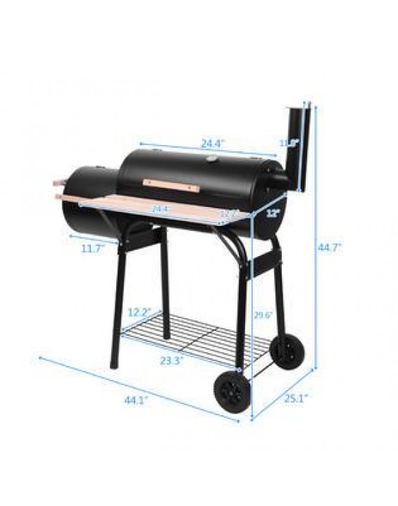 TOPS [Special Offer]!! Oil Drum Charcoal Grill Furnace High Temperature Spray Paint (500-600 Degrees) Diameter 15 cm Plastic Wheel