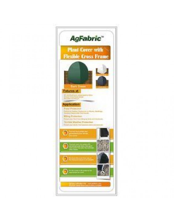 Agfabric .95oz 50''x50''x50''Warm Worth Frost Cover Within Frame Dark Green 