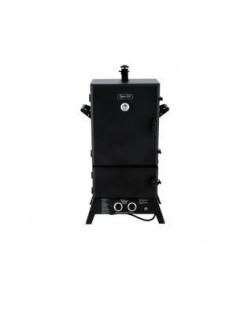 Dyna-Glo Smoker LP  Wide Body Height Adjustable Electronic Ignition 6Racks Black 43 in