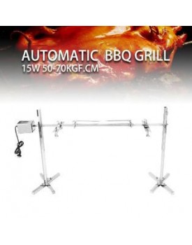 Taishi 110V Automatic  BBQ Grill Stainless Steel Rotisserie 15W Motor Kit Charcoal