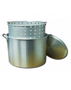 King Kooker® King Kooker KK32 32-Quart Aluminum Boiling Pot with Punched Basket