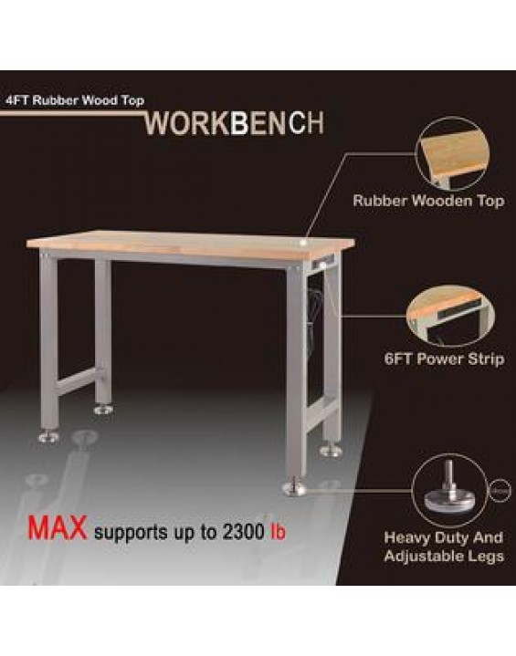 Frontier Workbench Table Heavy Duty Adjustable Feet Durable Powder Coat Finish Warehouse