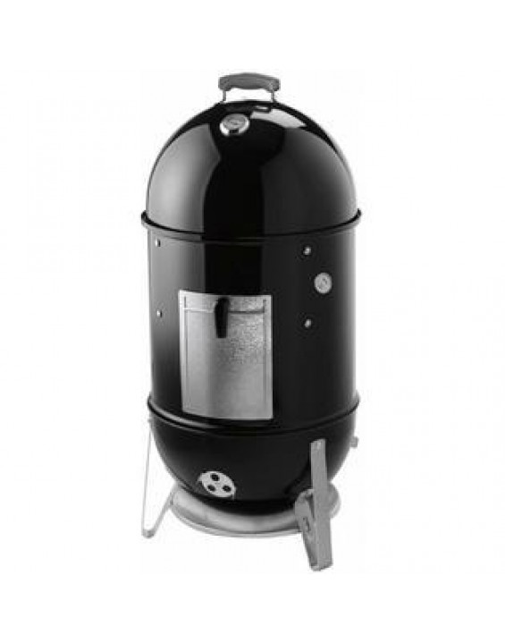 Weber Smokey Mountain Cooker Smoker in Black with Cover and Built-In Thermometer