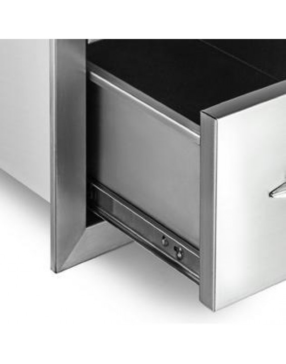 VEVOR Outdoor Kitchen BBQ Island Stainless Steel Double Access Drawer Storage w/Handle
