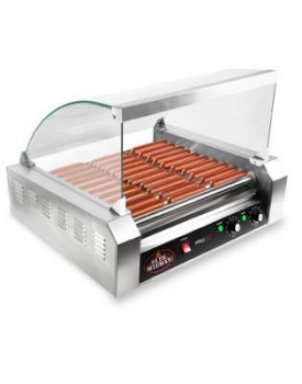 Olde Midway Commercial Electric 30 Hot Dog 11 Roller Grill Cooker Machine 1200-Watt w Cover