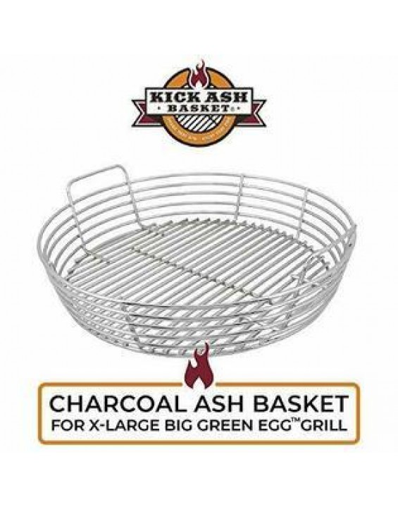 Kick Ash Basket Stainless Steel Charcoal Ash Basket for Big Green Egg Grill - XL