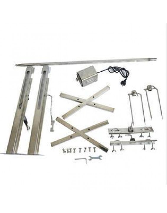 Taishi Large BBQ Rotisserie Spit Charcoal Rod Motor Kit 110V 15W Stainless Steel New