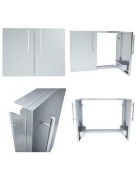 Sunstone Designer Series Raised Style 30 In. 304 Stainless Steel Double Access Door