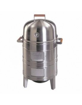 Meco Corporation Stainless Steel Charcoal Water Smoker with 2 Levels of Cooking Surface
