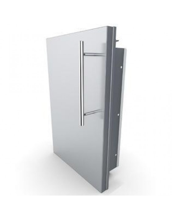 Sunstone Designer Series Raised Style 15 in. 304 Stainless Steel  Door with Left Sw