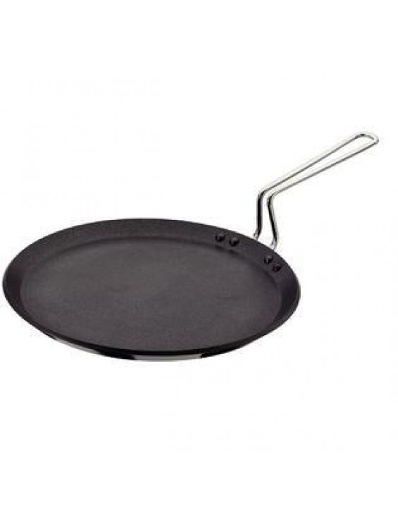 Futura Non-Stick Flat Tava Griddle, 12-Inch For Dosa, 4.88Mm With Steel Handle