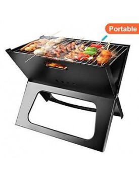 Moclever Portable Charcoal Grill, Space-Saving & Foldable BBQ Barbecue Grill, Large Grilling Surface and Capacity Grill for