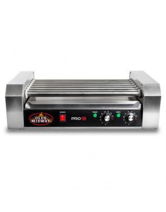 Olde Midway Commercial Electric 18 Hot Dog 7 Roller Grill Cooker Machine 900-Watt