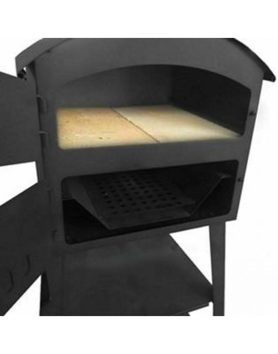 vidaXL Patio Outdoor Pizza Oven Charcoal Fired Garden Chimney BBQ Smoker Bread