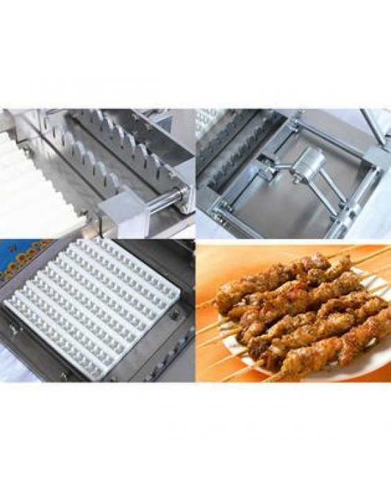 Home&Garden BBQ DIY Device:Stainless Manual Wear Meat Kebab Machine,Food Equipment US NEW