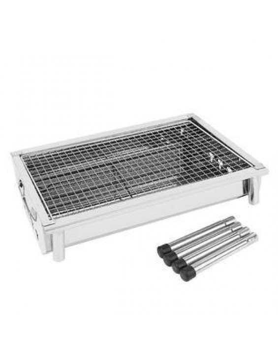 UTOKIA Portable Charcoal Grill with 4 Detachable Legs, Outdoor Stainless Steel Folding Picnic BBQ Grill