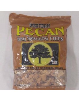 Western Pecan BBQ Smoking Wood Chips 1 Bag 2.94l (180 Cu. In.) BBQrs Delight