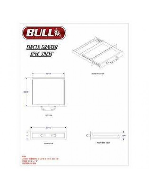Bull Outdoor Products 09970  Drawer, Stainless Steel