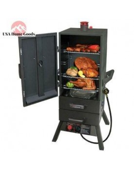 Smoky Mountain  Vertical Propane  Smoker 34 in.with 2 Drawer Access Adjustable Side Vents