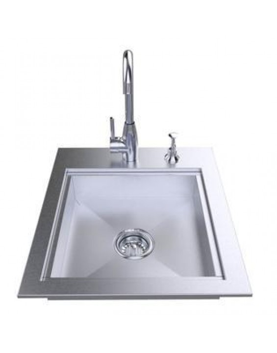 Sunstone 20'' ADA Compliant Sink with Cover and Hot/Cold Faucet
