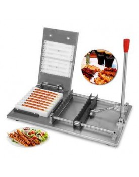 Taishi Manual Mutton Kebab Machine BBQ Skewer String Making Machine Desktop Meat Skewer