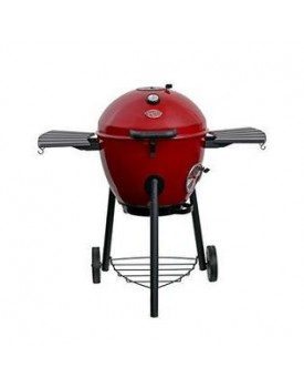 Char-Griller E14822 Premium Red Kettle Charcoal Grill and Smoker