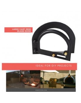 Dome Ovens Cast Iron Glass Pizza Oven Door -  DIY Wood fired Pizza Ovens