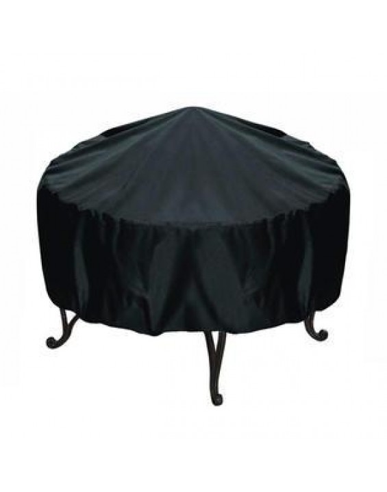 Generic Black Patio Round Fire Pit Cover Waterproof UV Protector Grill BBQ Shelter RIV