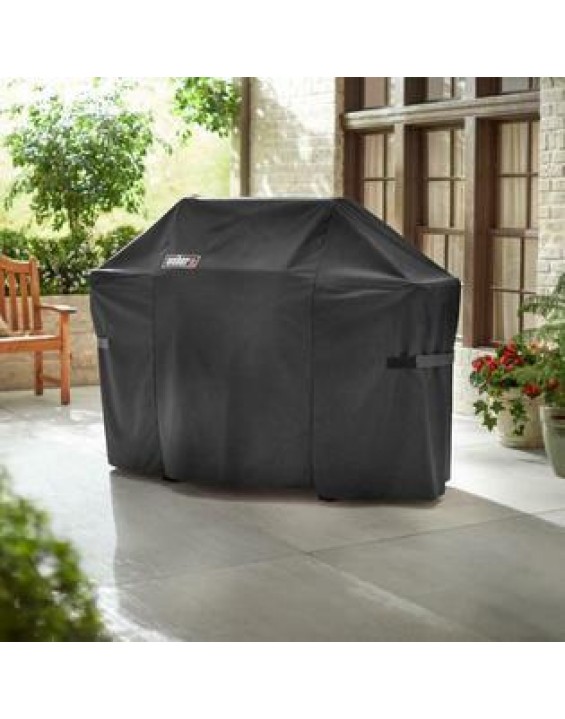 Weber Outdoor  Grill Cover Weather Resistant Cart-Style Breathable Black