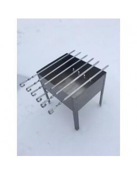 SBU Portable BBQ Grill Manga MANGAL FOR 10 SHAMPURES 0.4 mm + 10 skewers as a gift