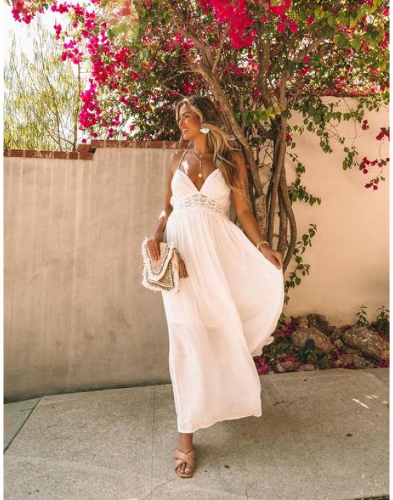 Happily Ever After Maxi Dress - White