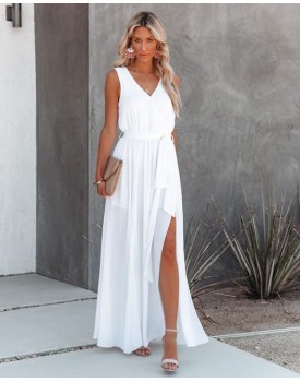 Diana Sleeveless Maxi Dress - Off White
